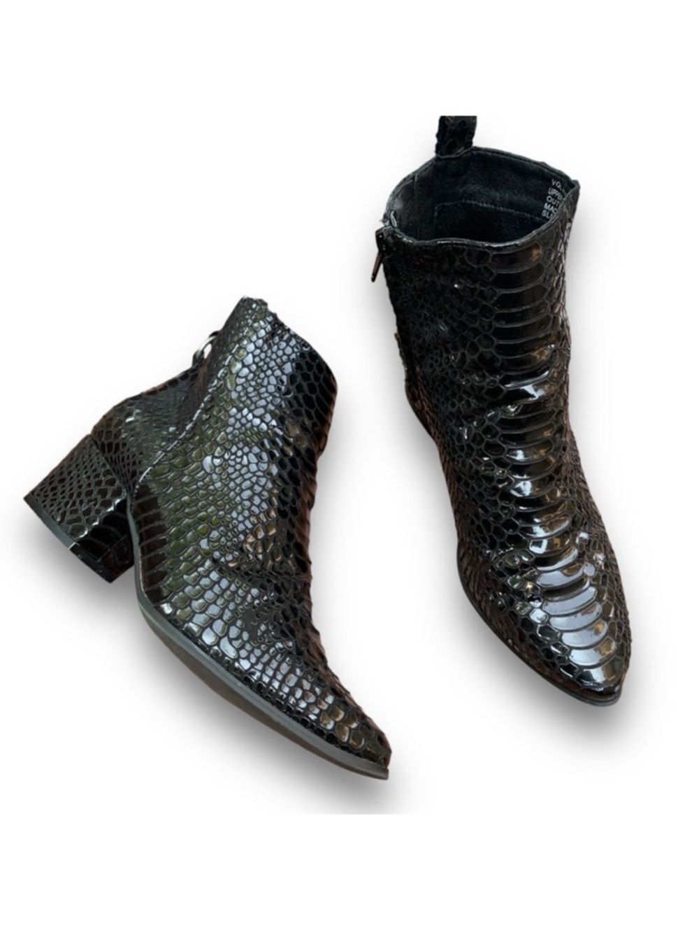 Very G Ankle Booties Black Textured Shoes Boots Women’s size 6